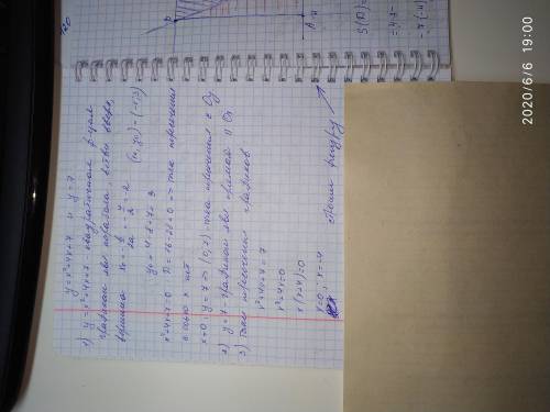 Вычислите площадь фигуры, ограниченной линиями:y = x ² + 4х +7 и y=7