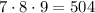 7\cdot8\cdot9=504