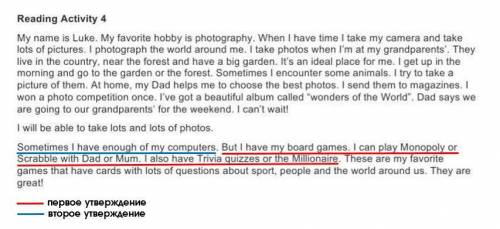 (I, f) Find out if it is True or False 1. He doesn't like board games. ____________2. They have two