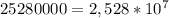 25 280 000=2,528*10^{7}
