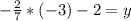 -\frac{2}{7} *(-3)-2=y