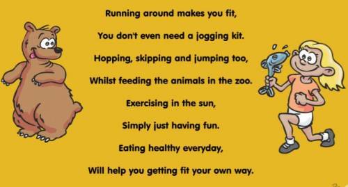Short poem about health (8 lines)with rhyme