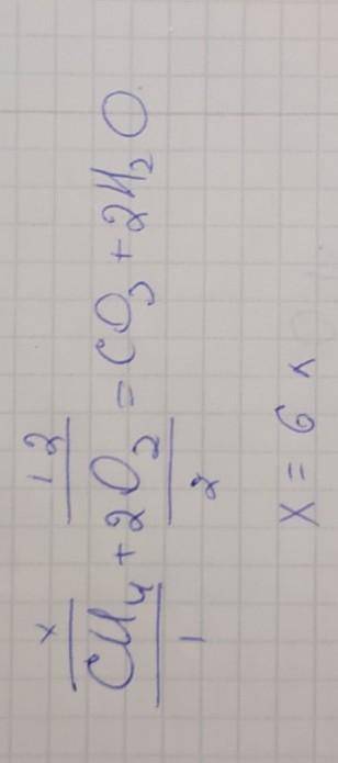 1.По уравнению CH4 + 2O2 = CO2 + 2H2O рассчитайте объём сгоревшего метана, если израсходовалось 12 л