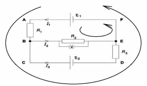 Из источников тока с ЭДС ε1=14 B и ε2=14 B и резисторов с сопротивлениями R1=1 Ом, R2 =2 Ом и R3=2 О
