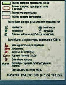 Характеристика карты Экономка и народы европейской России в 17 веке