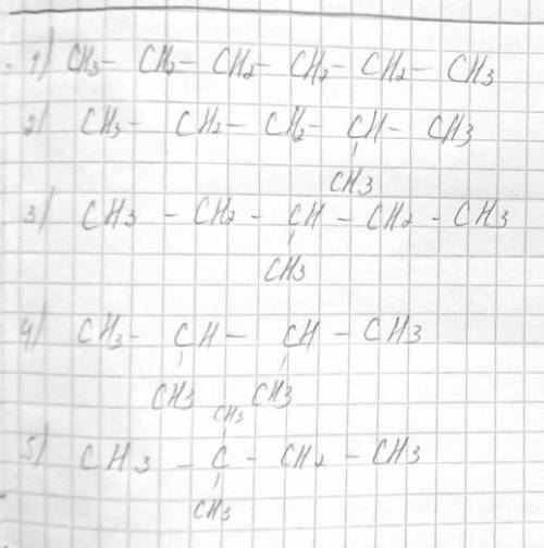 Напишите изомеры вещества формулой C6H14 ,не менее 3х
