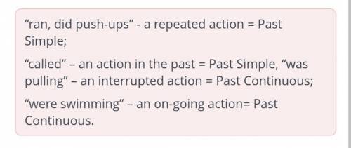 Open the bracket using the correct tense (Past Simple or Past Continuous). Write only the verb in co