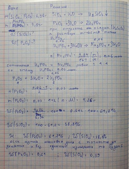 Рассчитайте массовые доли оксидов в исходной смеси.