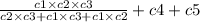  \frac{c1 \times c2 \times c3}{c2 \times c3 + c1 \times c3 + c1 \times c2} + c4 + c5