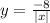 y = \frac{ - 8}{ |x| }