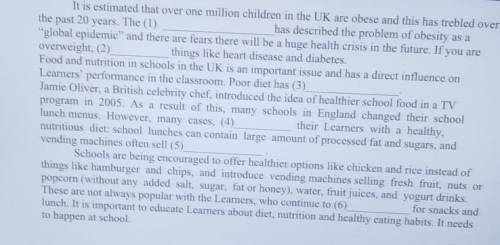 Read the text and fill in the gaps with the phrases A-E.А) fizzy drinks, chokolate and crispsB) you
