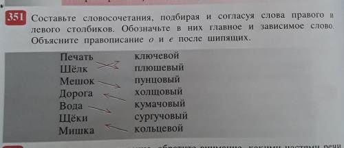 Сделайте задание даю 50 б...по теме О-Е после шепящих И Цфотка с заданиемупр.351