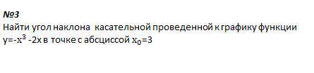 Найти угол наклона касательной...