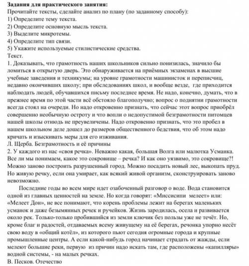 Русский язык Определите тему текста. Определите основную мысль текста. Выделите микротемы. Определи