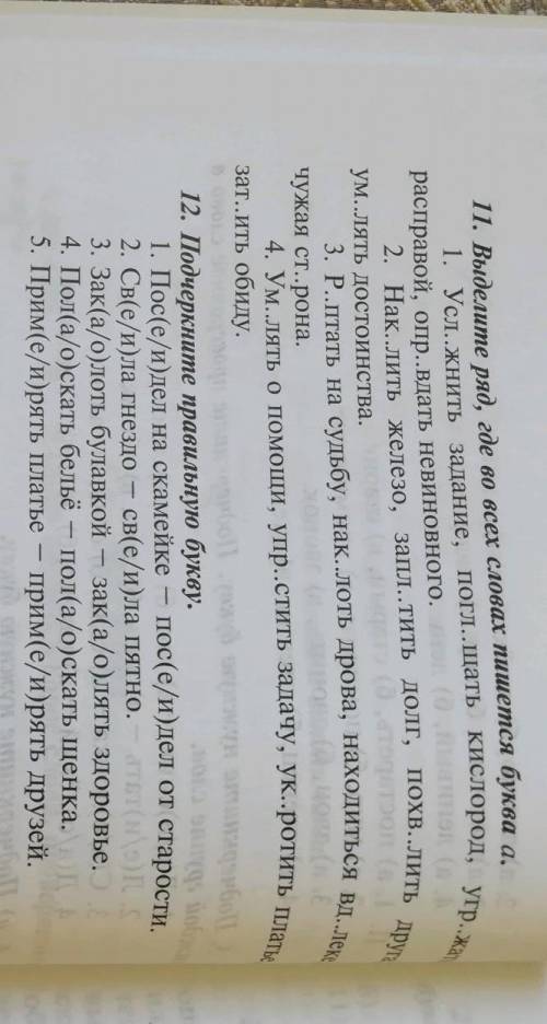 не могу сделать упр.11,12