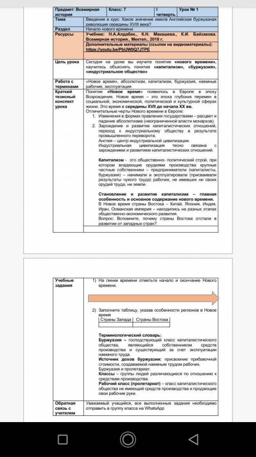 Всемирная история 7 класс