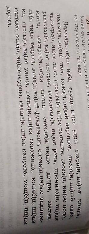 вставить где одна (н) а где две (нн) 