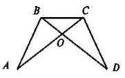 Дано: AB = CD, AC = BD. Довести: трикутник BOC - рівнобедрений.
