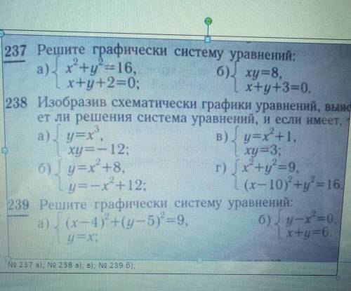 Решите графически систему уравнений ​