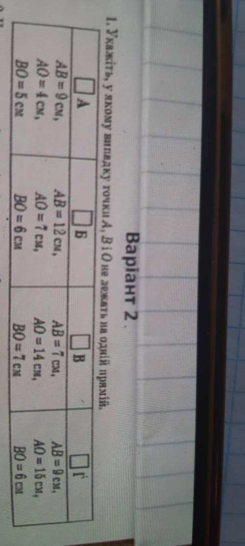 У якому випадку точка А. В не лежать на одній прямий​