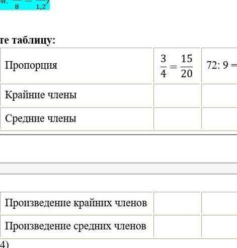 Пропорция:3/4=15|72:9=16:2