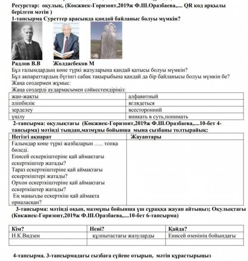 ЕСЛИ НЕ ПРАВИЛЬНО БАН! СДЕЛАЙТЕ ВСЕ ЗАДАНИЯ ПОЛНОСТЬЮ! С 1 по 4 тапсырма! 