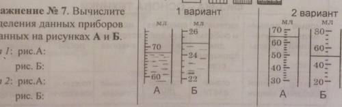 Вычеслите деления данных приборов на рисунках А и Б ВАРИАНТ1:рис А,рис Б ВАРИАНТ2: рис А, рис Б ​