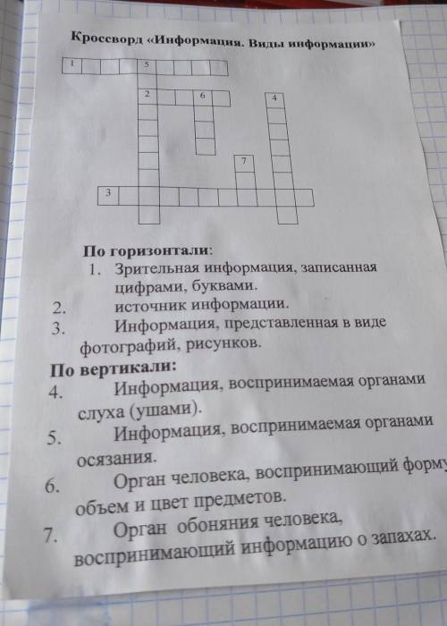 6 класс. Информатика. Разгадайте кроссворд. Буду очень благодарна. 