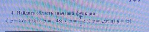Найдите область значений функции братишки 