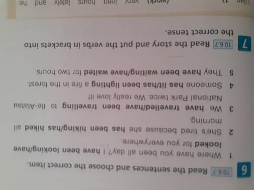 Read the sentences and choose the correct item