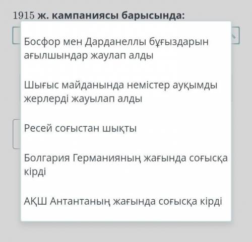 1915 жылы.кампониясы барысында помагите