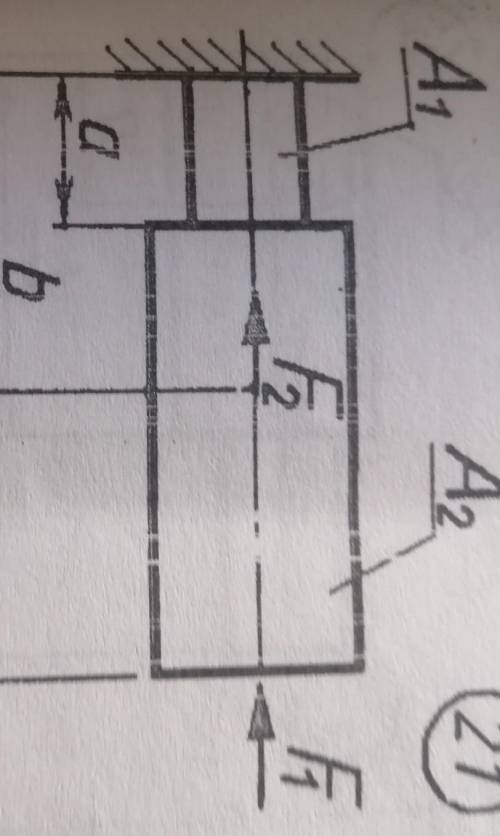 Построить эпюру F1=16.5F2=6​