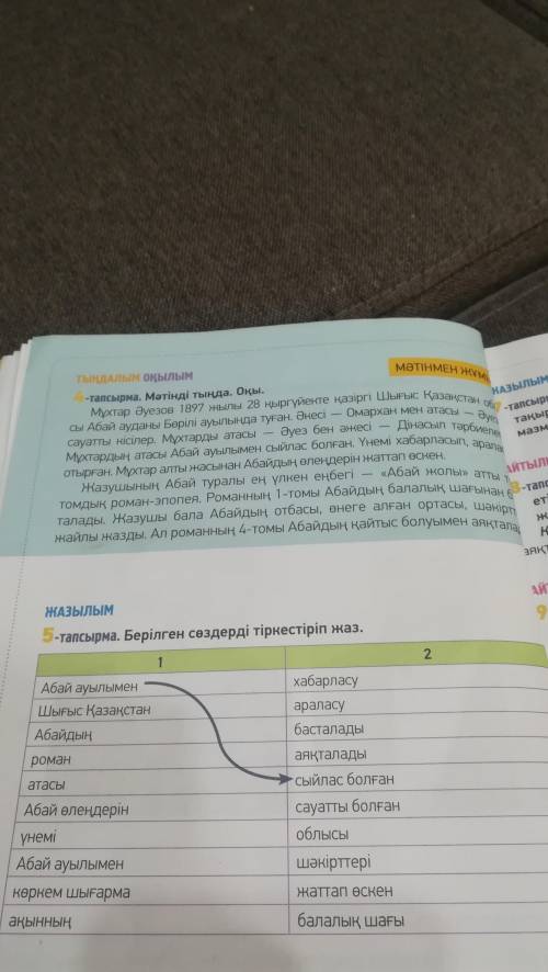 Деректі и дерексіз выписать тапсырма 1 обзац