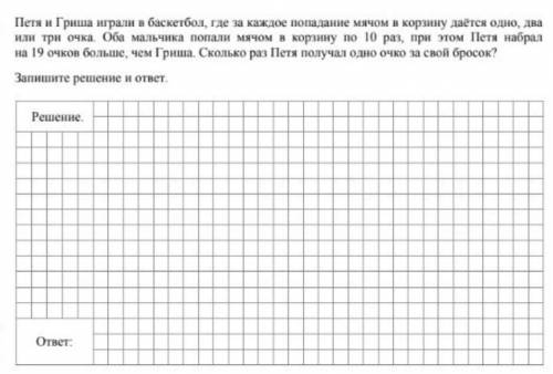Математика Петя Гриша играли в баскетбол
