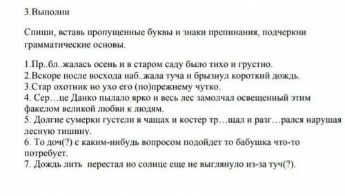 Всем привет ! Вставить пропущенные буквы,вставить знаки препинания,подчеркнуть грамматическую основу
