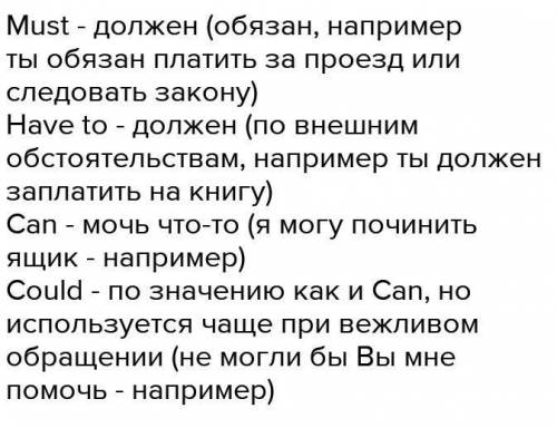 правил в путешествии с must,can, have to