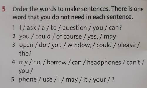 Order the words to make sentences.​