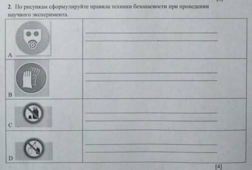 По рисункас сформулируйте правила техники безопасности при проведении научного эксперимента 