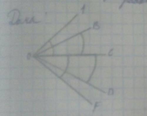 Угол aoc =углу foc, угол boс=углу docдаказать что угол aob=углу fod​