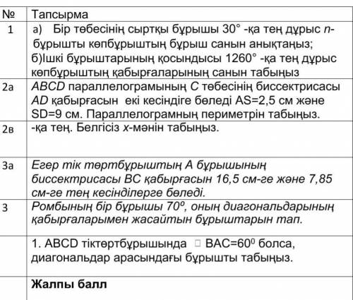 класс Геометрия 1 Бжб-Сор