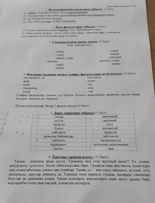 8 класс, татарский, олимпиада