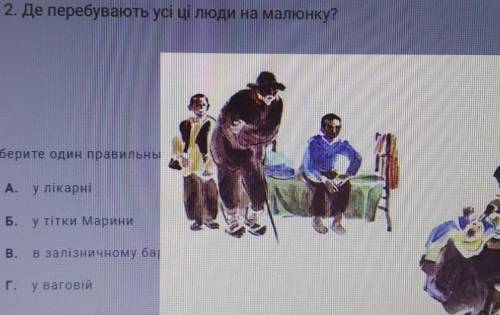 Де перебувають усі ці люди на малюнку ,,Климко