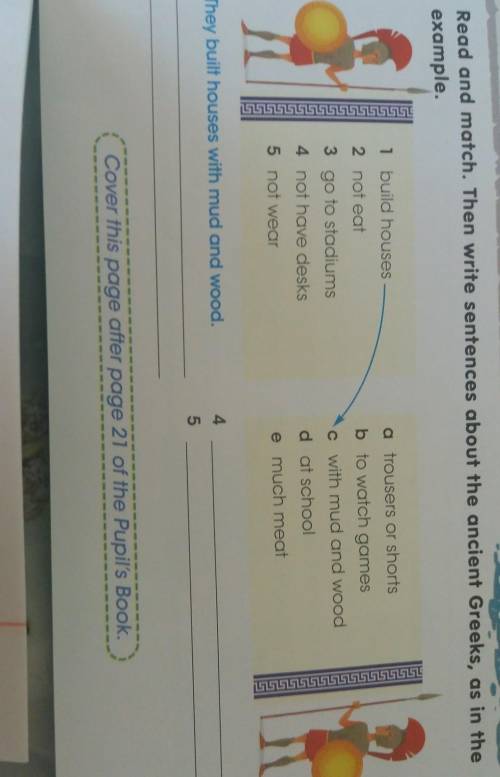 Read and match. Then write sentences about the ancient Greeks, as in the example​