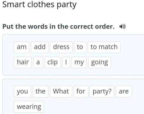 Put the words in the correct order.