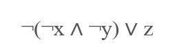 ¬(¬x ∧ ¬y) ∨ z решите с таблицей