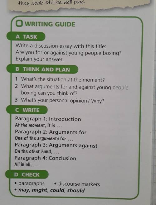 5.Follow the steps in the writing guide.