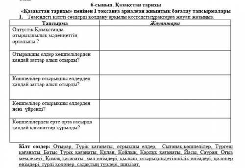Отинем Қазақстан тарихы тжб