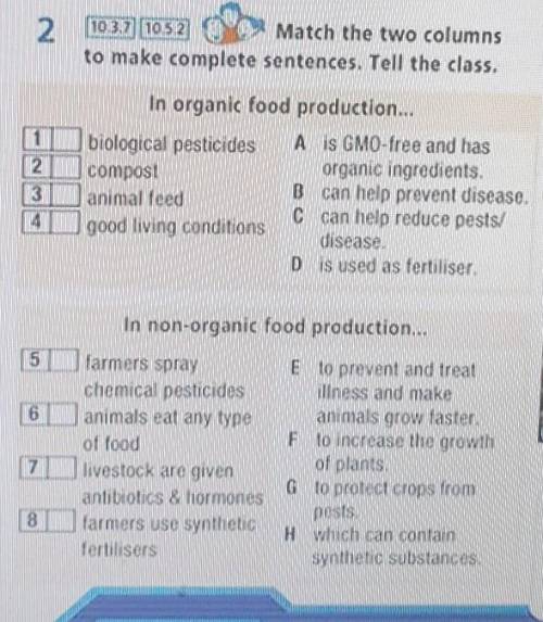 Match the two columns to make complete sentens