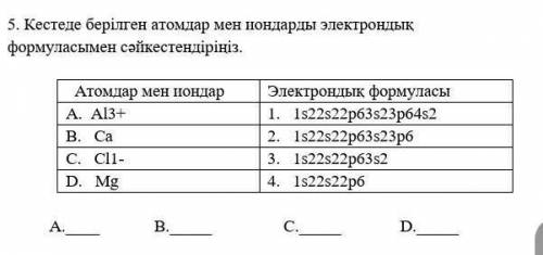 АL3+ электрондық формуласы қандай?