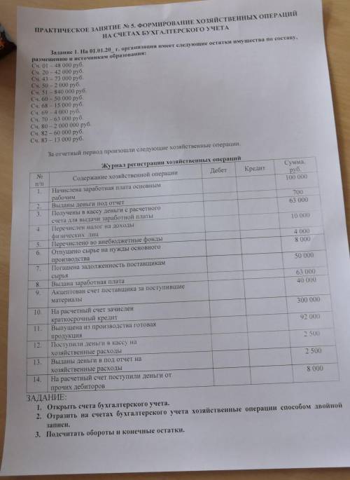 с задачами по основам бух учета 